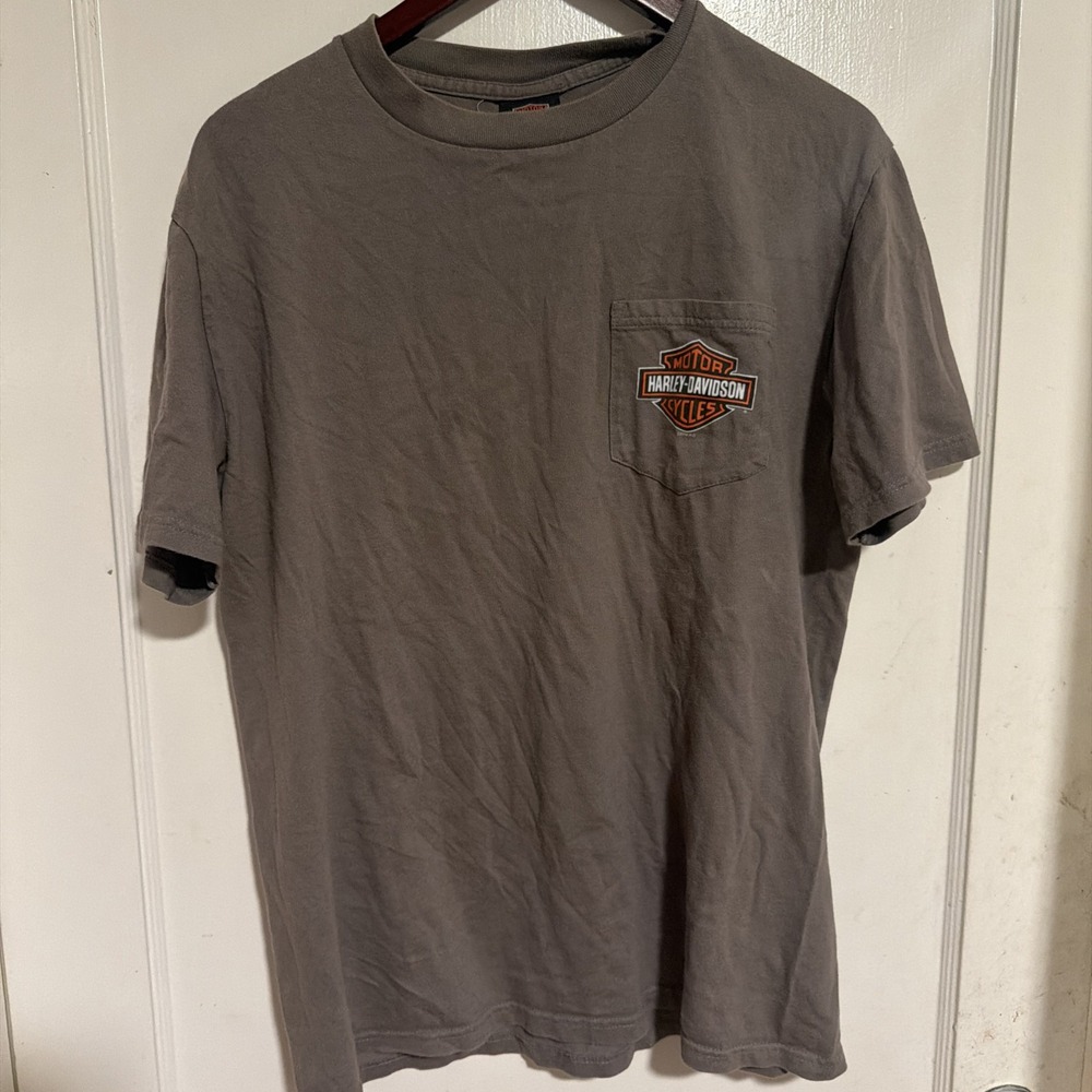 Harley Davidson Pocket T-Shirt Downtown SAN JOSE Motorcycle Mens Sz LARGE